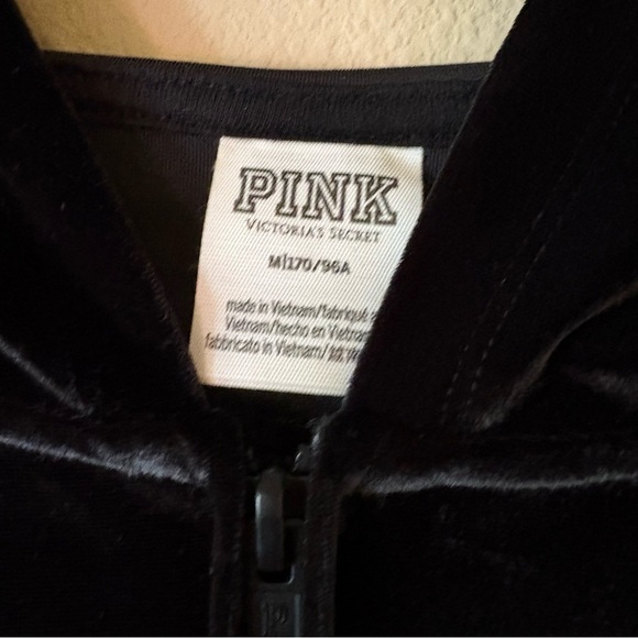 PINK Victoria's Secret Black velour Jacket - Picture 2 of 3